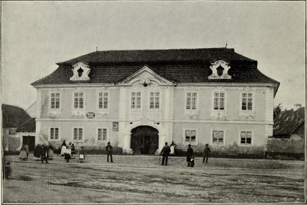 An illustration from Topographie der historischen und Kunst-Denkmale im politischen Bezirke Pribram, 1902, leaf 45