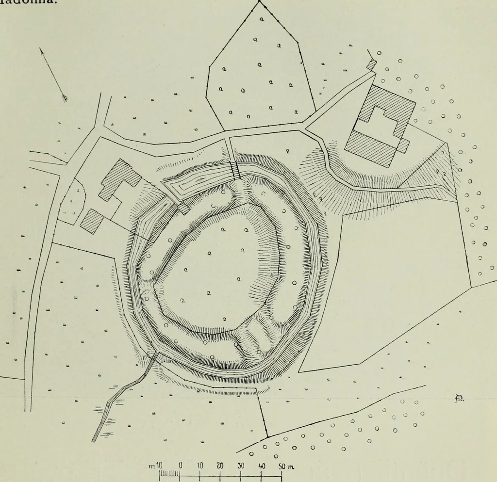 An illustration from Topographie der historischen und Kunst-Denkmale im politischen Bezirke Pribram, 1902, leaf 48
