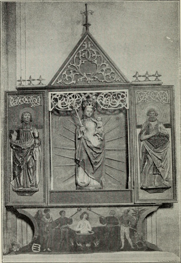 An illustration from Topographie der historischen und Kunst-Denkmale im politischen Bezirke Pribram, 1902, leaf 77
