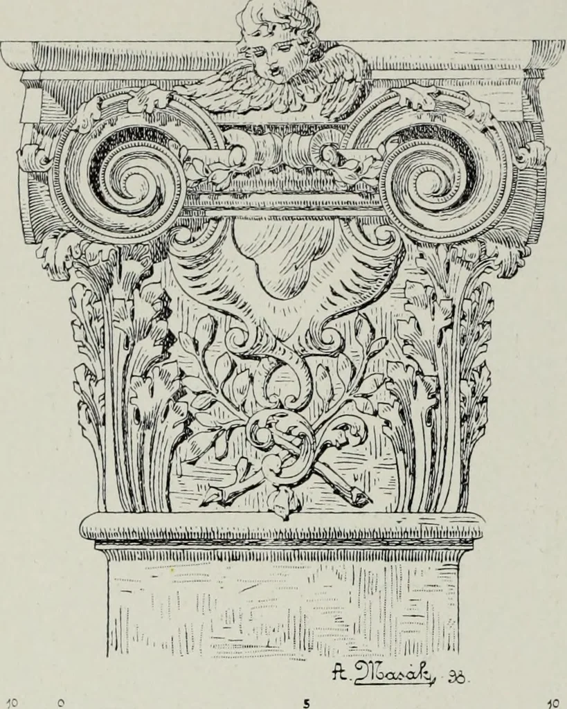 An illustration from Topographie der historischen und Kunst-Denkmale im politischen Bezirke Pribram, 1902, leaf 85
