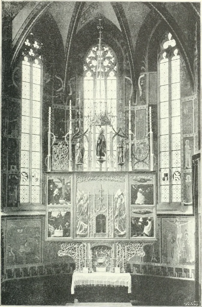 An illustration from Topographie der historischen und Kunst-Denkmale im Königreiche Böhmen von der Urzeit bis zum Anfange des XIX Jahrhundertes, 1897, leaf 102