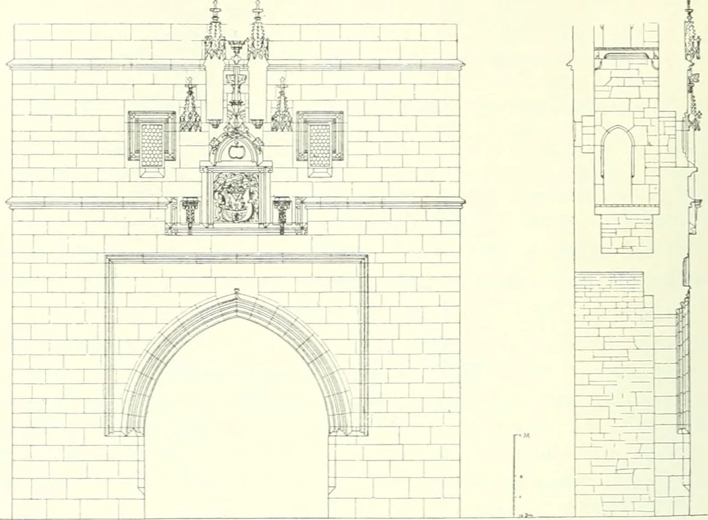 An illustration from Topographie der historischen und Kunst-Denkmale im Königreiche Böhmen von der Urzeit bis zum Anfange des XIX Jahrhundertes, 1897, leaf 35