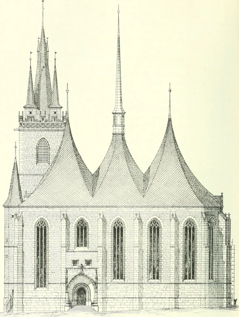 An illustration from Topographie der historischen und Kunst-Denkmale im Königreiche Böhmen von der Urzeit bis zum Anfange des XIX Jahrhundertes, 1897, leaf 37