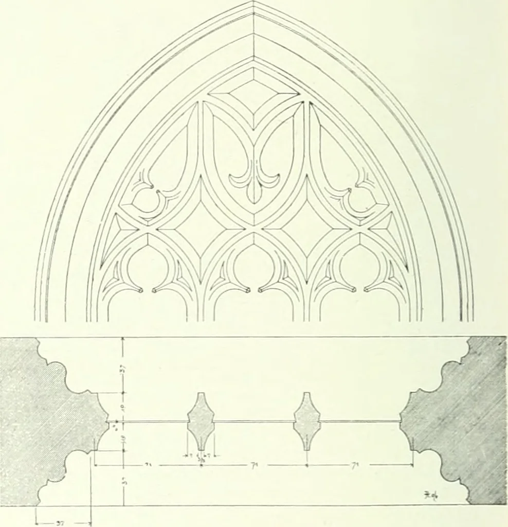 An illustration from Topographie der historischen und Kunst-Denkmale im Königreiche Böhmen von der Urzeit bis zum Anfange des XIX Jahrhundertes, 1897, leaf 43