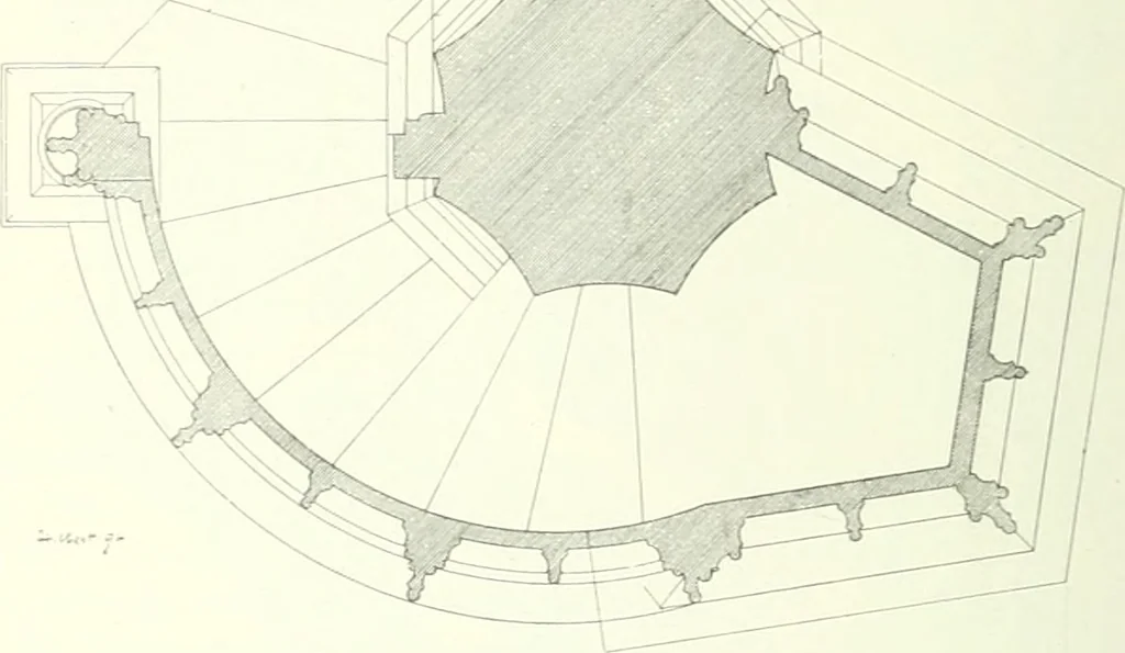 An illustration from Topographie der historischen und Kunst-Denkmale im Königreiche Böhmen von der Urzeit bis zum Anfange des XIX Jahrhundertes, 1897, leaf 47