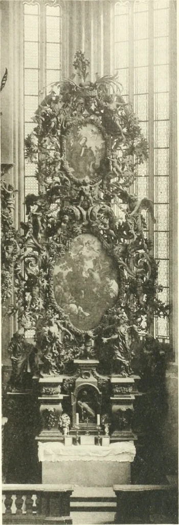 An illustration from Topographie der historischen und Kunst-Denkmale im Königreiche Böhmen von der Urzeit bis zum Anfange des XIX Jahrhundertes, 1897, leaf 48