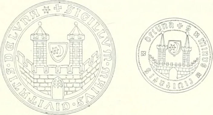 An illustration from Topographie der historischen und Kunst-Denkmale im Königreiche Böhmen von der Urzeit bis zum Anfange des XIX Jahrhundertes, 1897, leaf 64