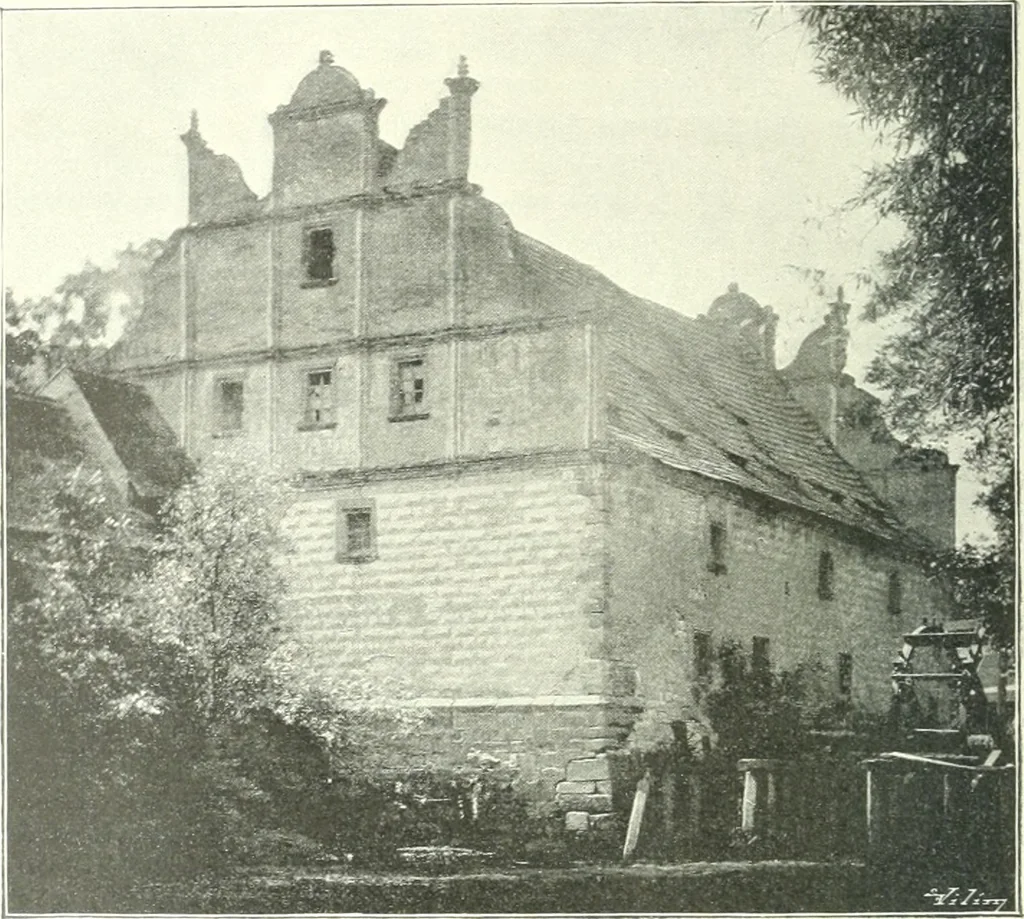 An illustration from Topographie der historischen und Kunst-Denkmale im Königreiche Böhmen von der Urzeit bis zum Anfange des XIX Jahrhundertes, 1897, leaf 69