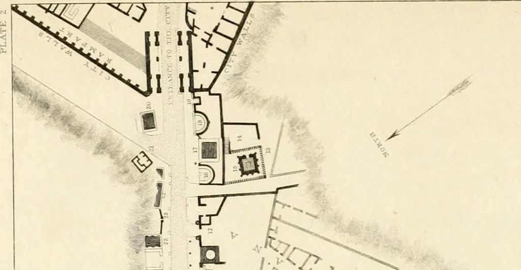 An illustration from Pompeiana : the topography, edifices, and ornaments of Pompeii, 1821, leaf 145