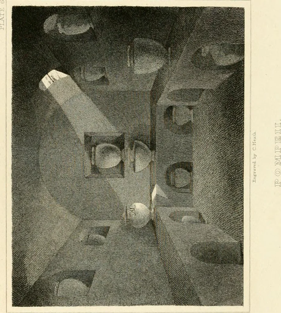 An illustration from Pompeiana : the topography, edifices, and ornaments of Pompeii, 1821, leaf 171