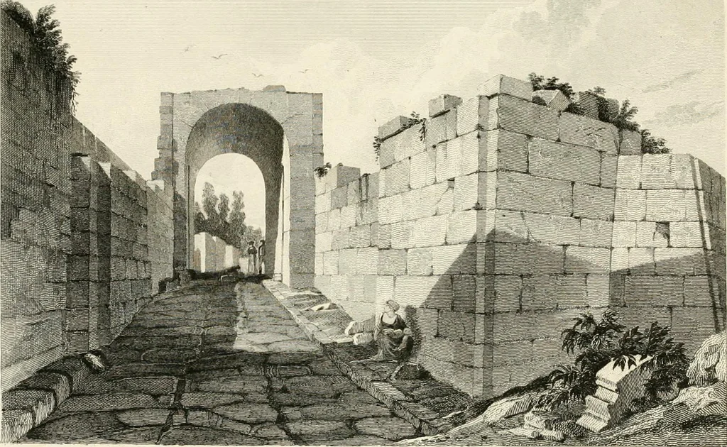 An illustration from Pompeiana : the topography, edifices, and ornaments of Pompeii, 1821, leaf 206