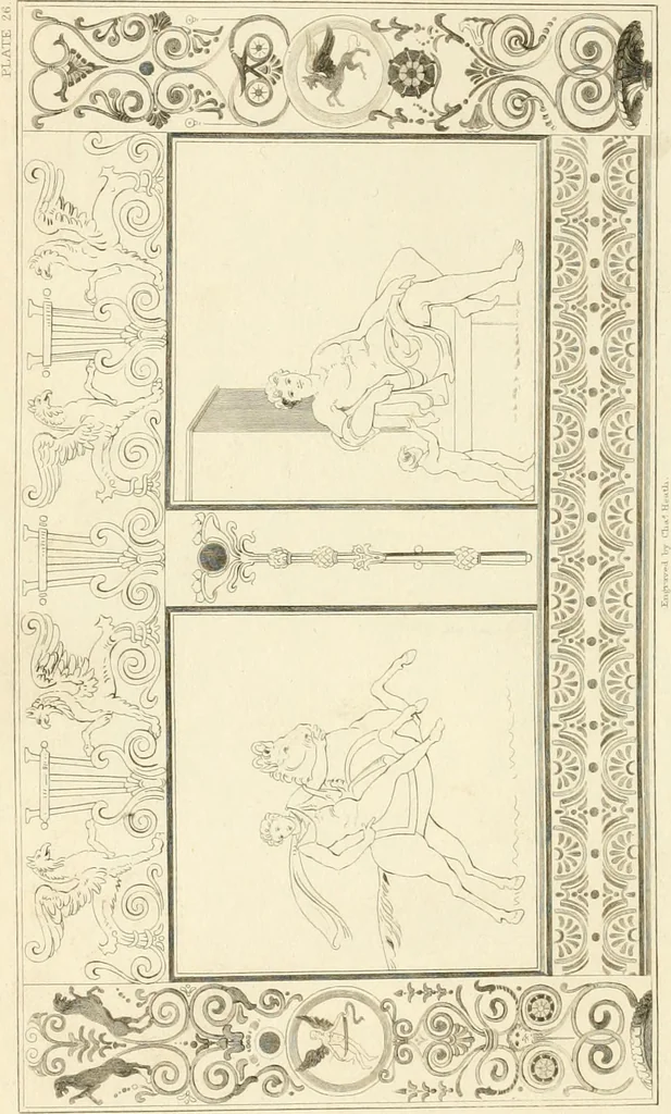 An illustration from Pompeiana : the topography, edifices, and ornaments of Pompeii, 1821, leaf 265
