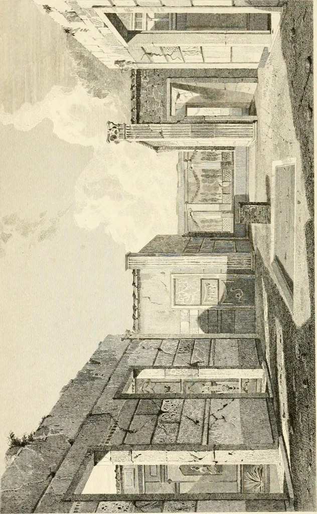 An illustration from Pompeiana : the topography, edifices, and ornaments of Pompeii, 1821, leaf 273