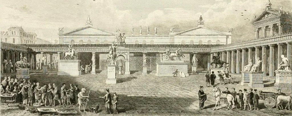 An illustration from Pompeiana : the topography, edifices, and ornaments of Pompeii, 1821, leaf 362