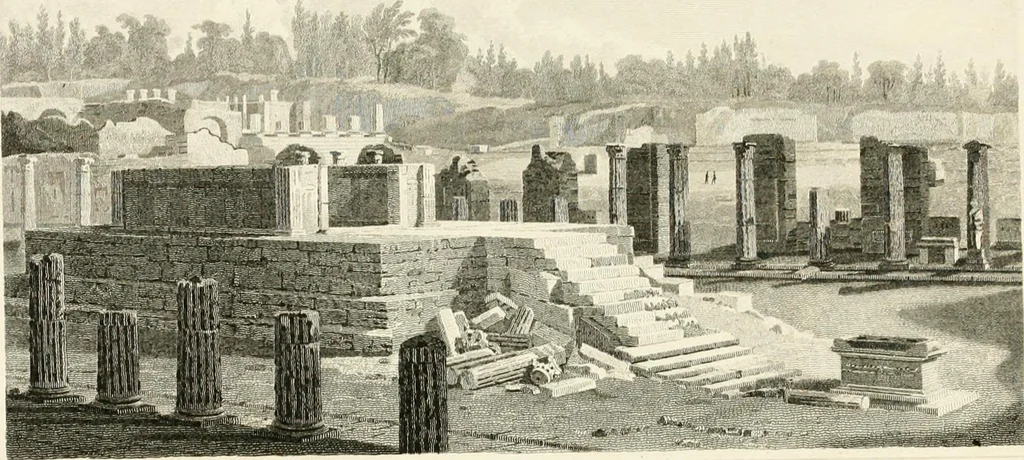 An illustration from Pompeiana : the topography, edifices, and ornaments of Pompeii, 1821, leaf 376
