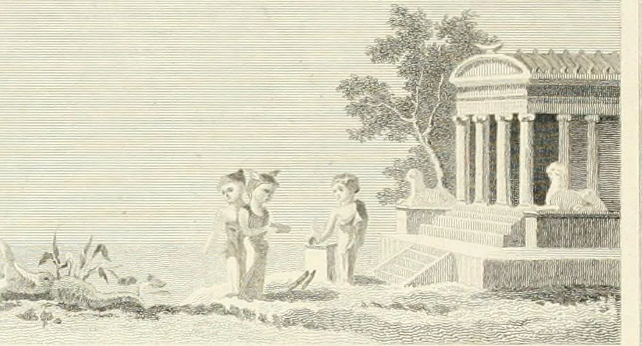 An illustration from Pompeiana : the topography, edifices, and ornaments of Pompeii, 1821, leaf 390