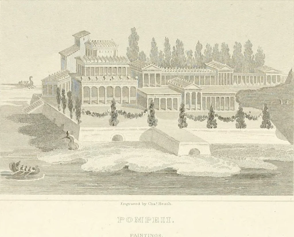 An illustration from Pompeiana : the topography, edifices, and ornaments of Pompeii, 1821, leaf 392