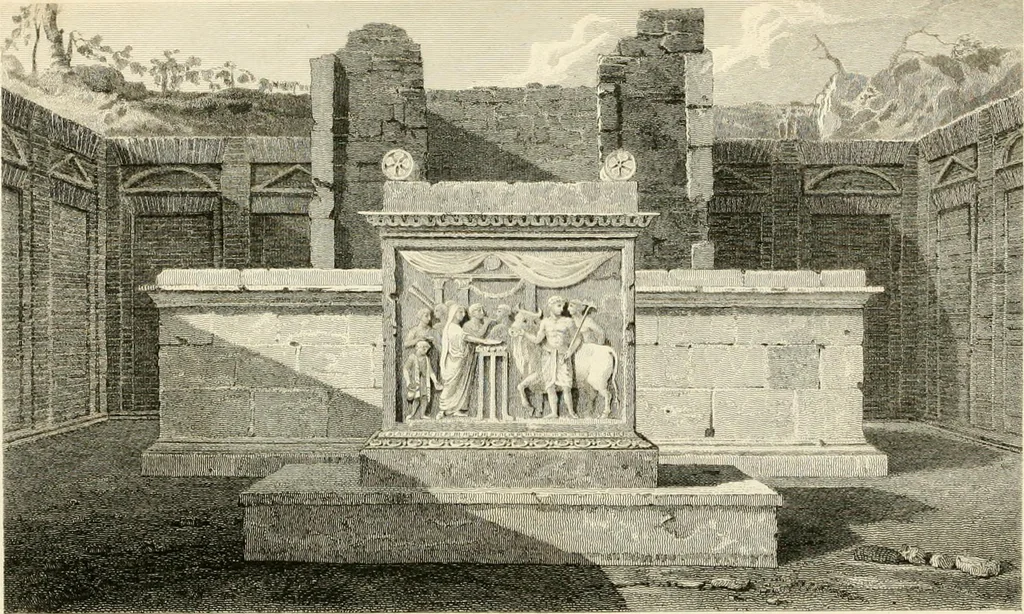 An illustration from Pompeiana : the topography, edifices, and ornaments of Pompeii, 1821, leaf 397