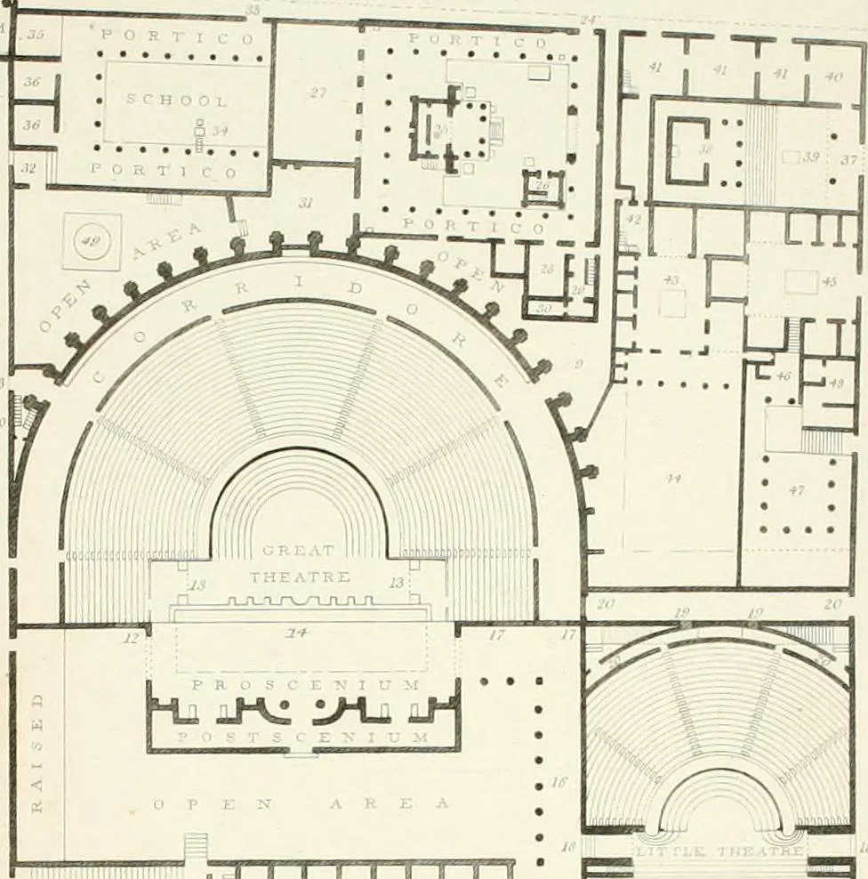 An illustration from Pompeiana : the topography, edifices, and ornaments of Pompeii, 1821, leaf 404