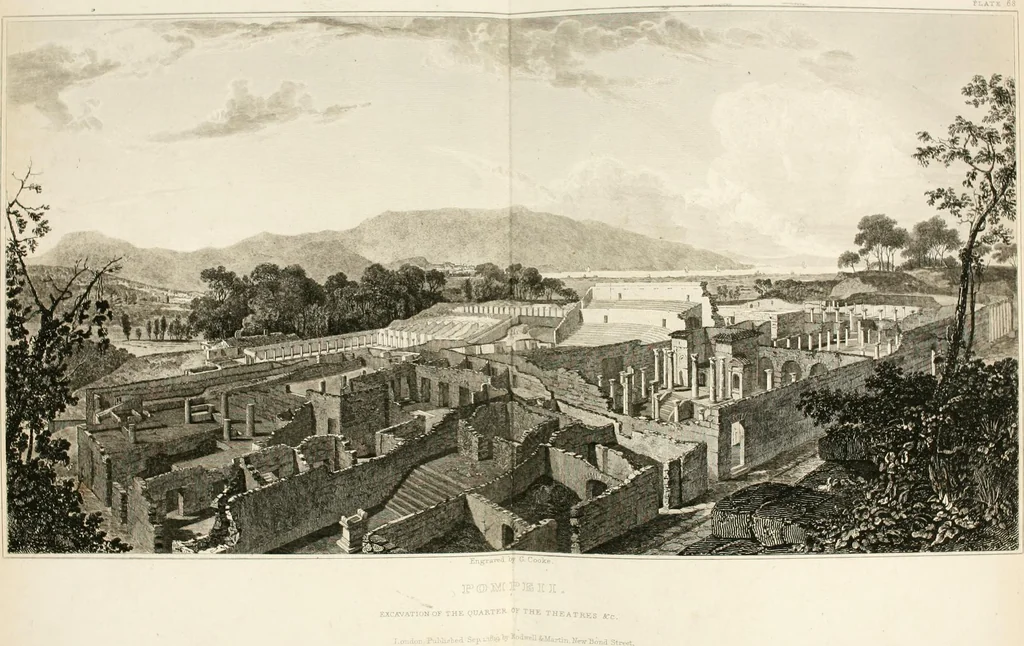 An illustration from Pompeiana : the topography, edifices, and ornaments of Pompeii, 1821, leaf 429