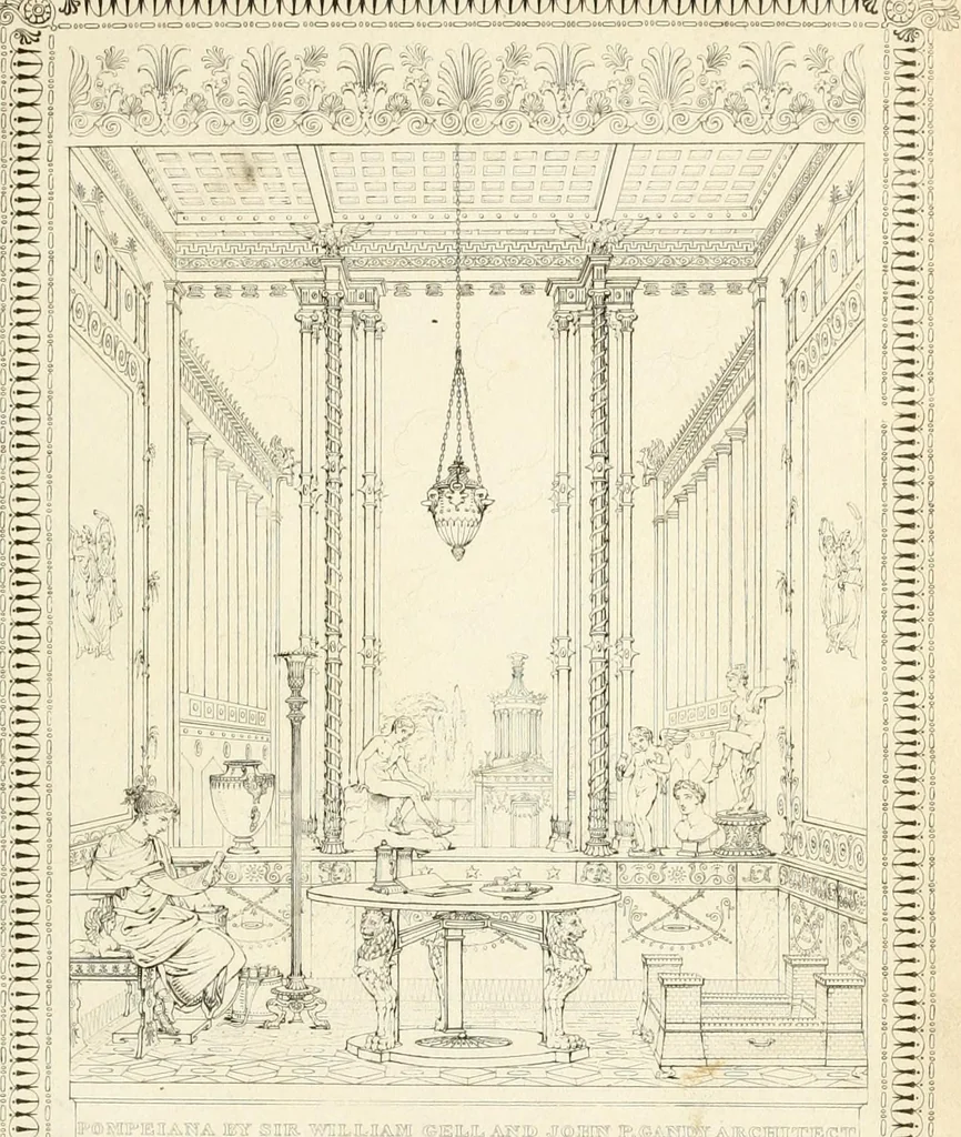 An illustration from Pompeiana : the topography, edifices, and ornaments of Pompeii, 1821, leaf 6
