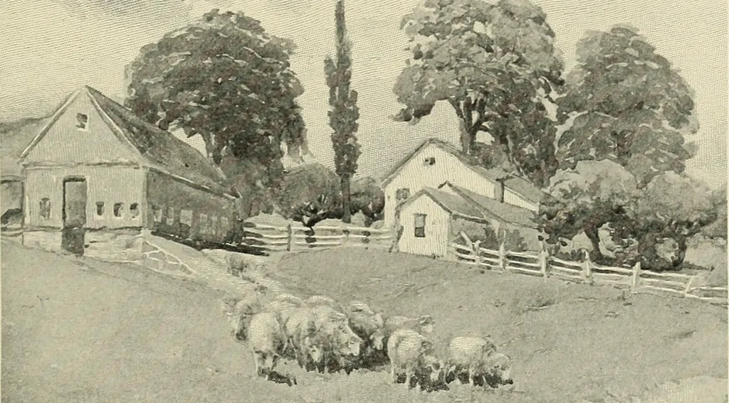 An illustration from Tops, a new American industry; a study in the development of the American worsted manufacture. The Arlington mills, 1898, leaf 46