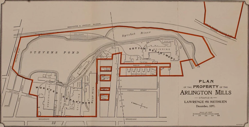 An illustration from Tops, a new American industry; a study in the development of the American worsted manufacture. The Arlington mills, 1898, leaf 60