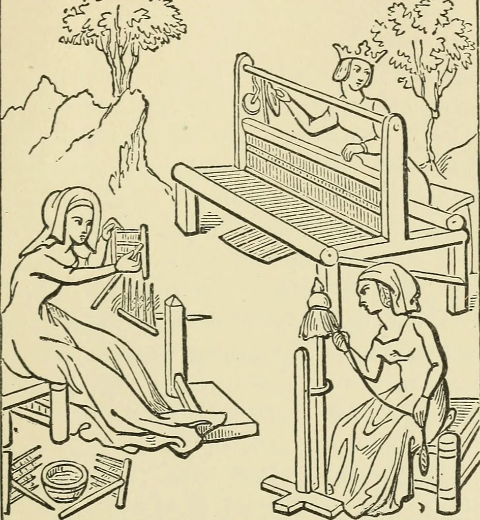 An illustration from Tops, a new American industry; a study in the development of the American worsted manufacture. The Arlington mills, 1898, leaf 62