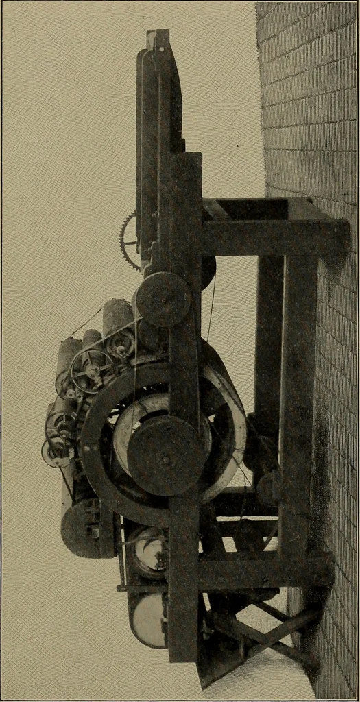 An illustration from Tops, a new American industry; a study in the development of the American worsted manufacture. The Arlington mills, 1898, leaf 174