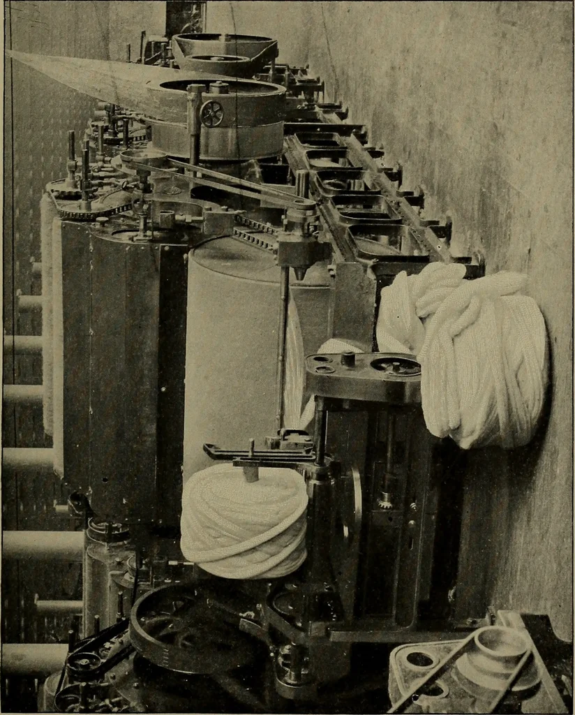 An illustration from Tops, a new American industry; a study in the development of the American worsted manufacture. The Arlington mills, 1898, leaf 178