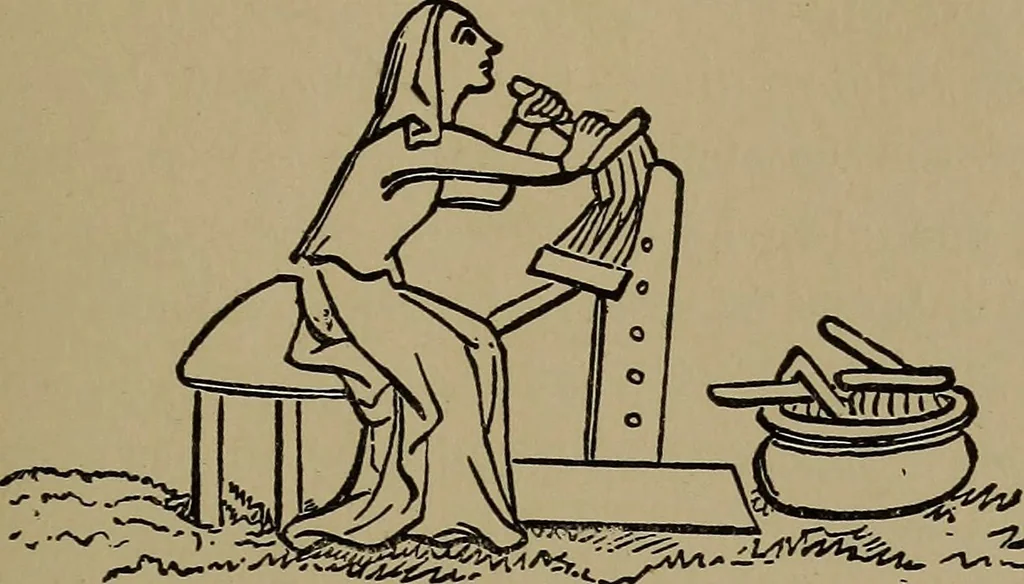 An illustration from Tops, a new American industry; a study in the development of the American worsted manufacture. The Arlington mills, 1898, leaf 24