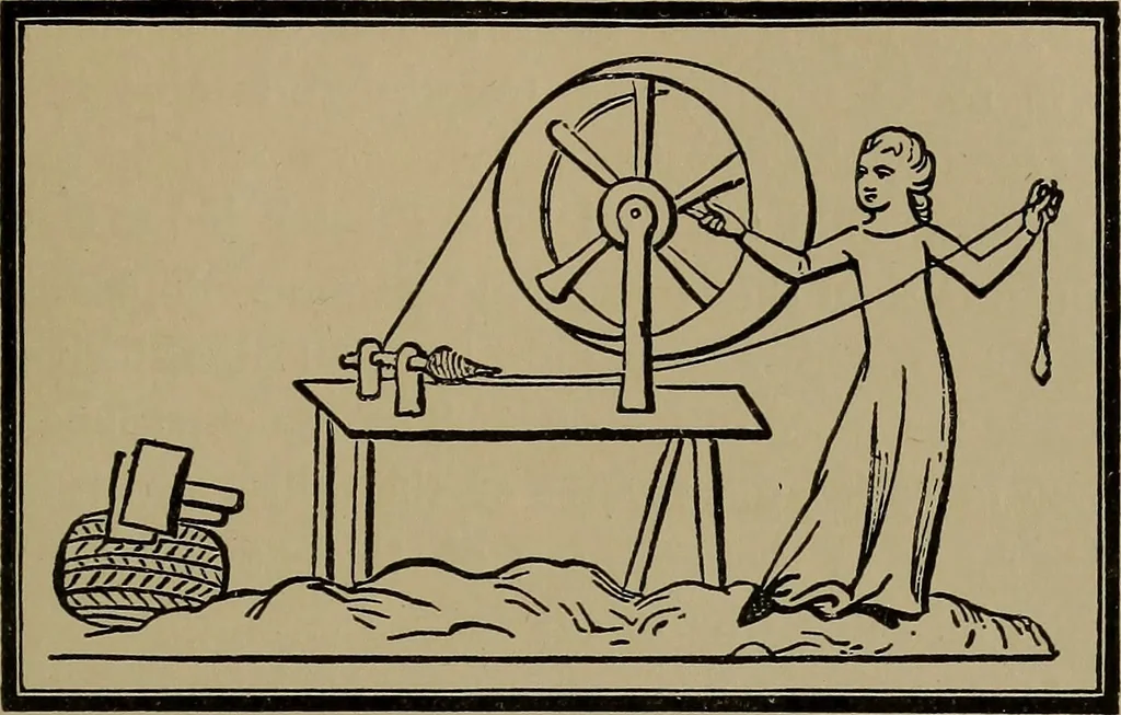 An illustration from Tops, a new American industry; a study in the development of the American worsted manufacture. The Arlington mills, 1898, leaf 36