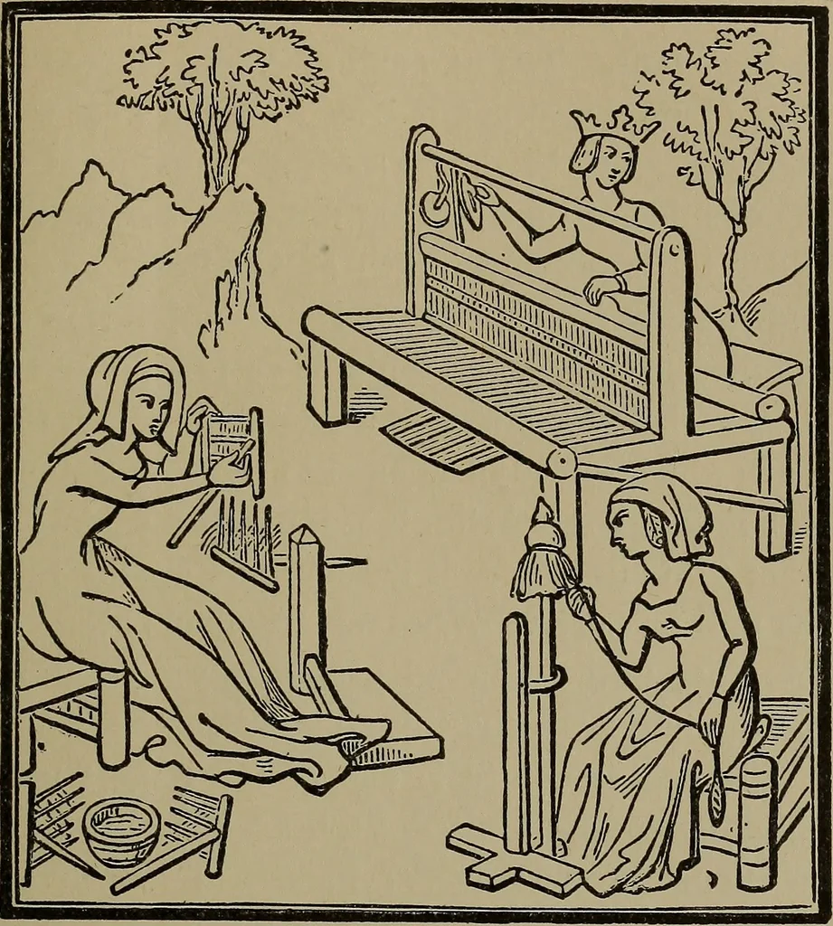 An illustration from Tops, a new American industry; a study in the development of the American worsted manufacture. The Arlington mills, 1898, leaf 60