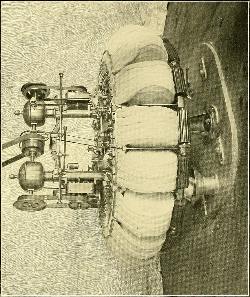An illustration from Tops, a new American industry; a study in the development of the American worsted manufacture. The Arlington Mills .., 1898, leaf 134