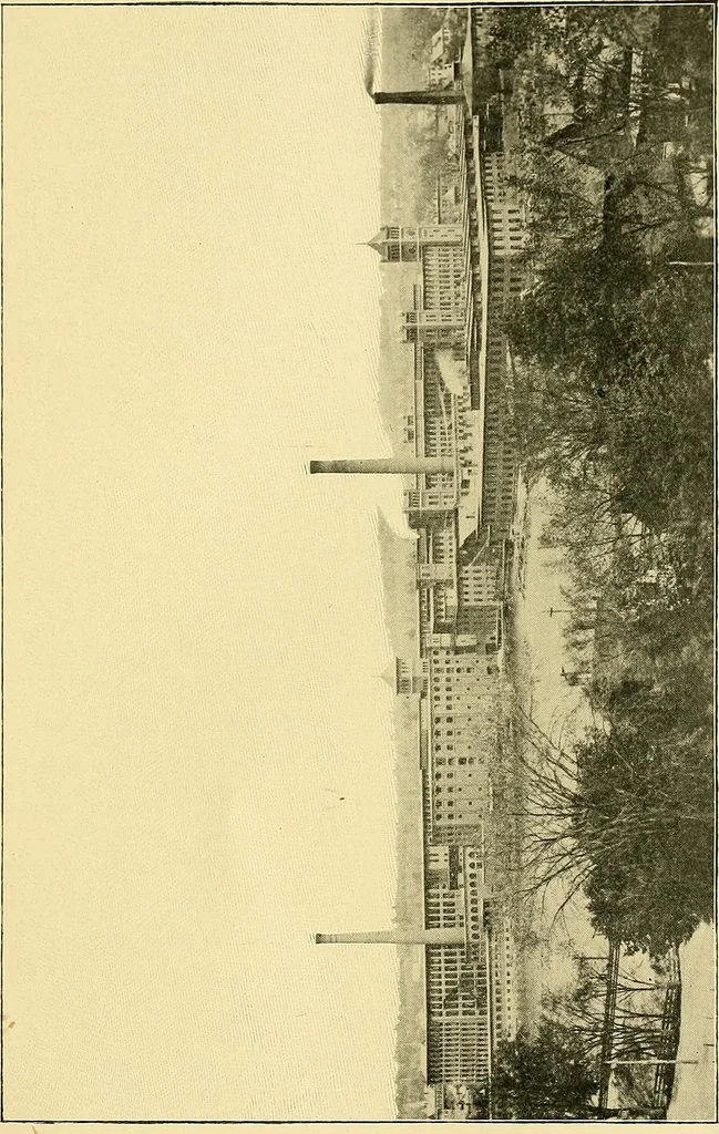 An illustration from Tops, a new American industry; a study in the development of the American worsted manufacture. The Arlington Mills .., 1898, leaf 38
