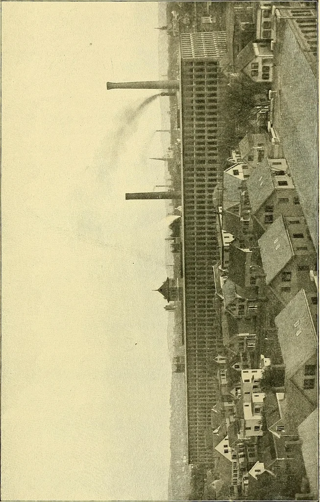 An illustration from Tops, a new American industry; a study in the development of the American worsted manufacture. The Arlington Mills .., 1898, leaf 66
