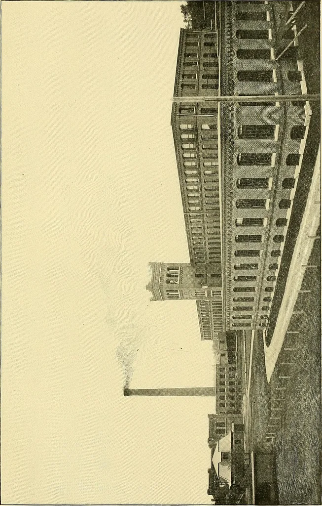 An illustration from Tops, a new American industry; a study in the development of the American worsted manufacture. The Arlington Mills .., 1898, leaf 90