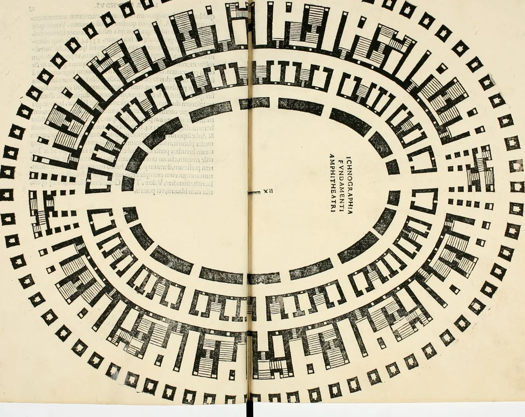 An illustration from Torelli Saraynae Veronensis leg. doct. De origine et amplitudine ciuitatis Veronæ : eiusdem de viris illustribus antiquis veronensibus, de his, qui potiti fuerunt dominio ciuitatis Veronæ, de monumentis antiquis vrbis, & agri veronensis, de interpretatione litterarum antiquarum : index præterea huius operis in calce additus est, 1540, leaf 35