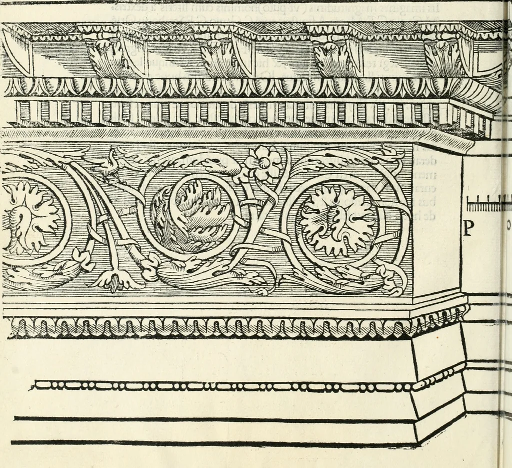 An illustration from Torelli Saraynae Veronensis leg. doct. De origine et amplitudine ciuitatis Veronæ : eiusdem de viris illustribus antiquis veronensibus, de his, qui potiti fuerunt dominio ciuitatis Veronæ, de monumentis antiquis vrbis, & agri veronensis, de interpretatione litterarum antiquarum : index præterea huius operis in calce additus est, 1540, leaf 39
