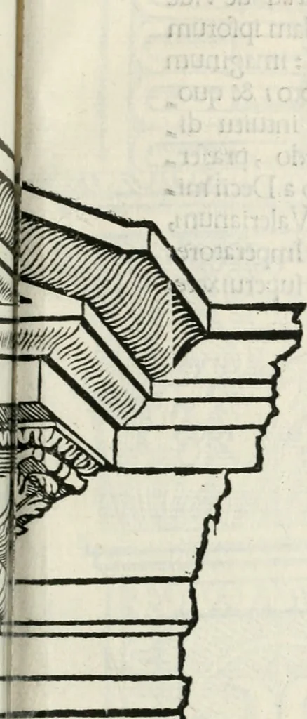 An illustration from Torelli Saraynae Veronensis leg. doct. De origine et amplitudine ciuitatis Veronæ : eiusdem de viris illustribus antiquis veronensibus, de his, qui potiti fuerunt dominio ciuitatis Veronæ, de monumentis antiquis vrbis, & agri veronensis, de interpretatione litterarum antiquarum : index præterea huius operis in calce additus est, 1540, leaf 40