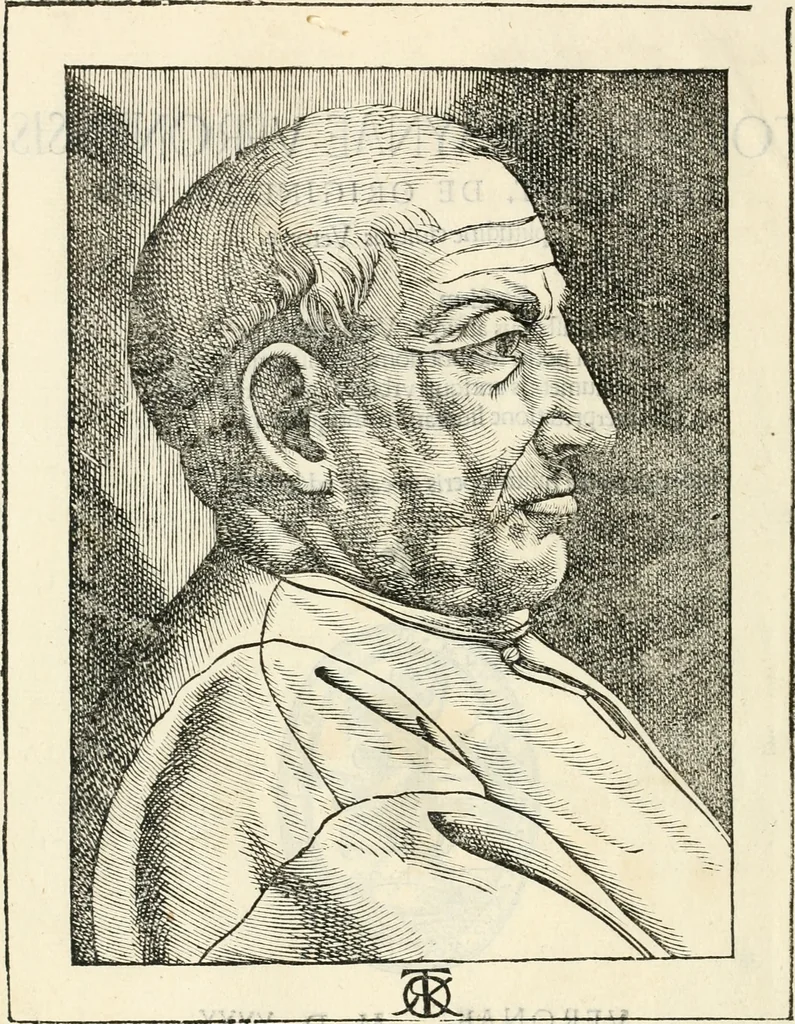 An illustration from Torelli Saraynae Veronensis leg. doct. De origine et amplitudine ciuitatis Veronæ : eiusdem de viris illustribus antiquis veronensibus, de his, qui potiti fuerunt dominio ciuitatis Veronæ, de monumentis antiquis vrbis, & agri veronensis, de interpretatione litterarum antiquarum : index præterea huius operis in calce additus est, 1540, leaf 5