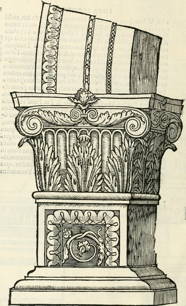 An illustration from Torelli Saraynae Veronensis leg. doct. De origine et amplitudine ciuitatis Veronæ : eiusdem de viris illustribus antiquis veronensibus, de his, qui potiti fuerunt dominio ciuitatis Veronæ, de monumentis antiquis vrbis, & agri veronensis, de interpretatione litterarum antiquarum : index præterea huius operis in calce additus est, 1540, leaf 53