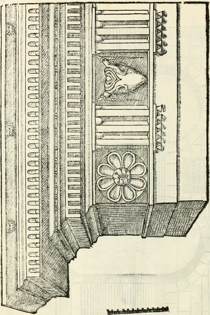An illustration from Torelli Saraynae Veronensis leg. doct. De origine et amplitudine ciuitatis Veronæ : eiusdem de viris illustribus antiquis veronensibus, de his, qui potiti fuerunt dominio ciuitatis Veronæ, de monumentis antiquis vrbis, & agri veronensis, de interpretatione litterarum antiquarum : index præterea huius operis in calce additus est, 1540, leaf 61