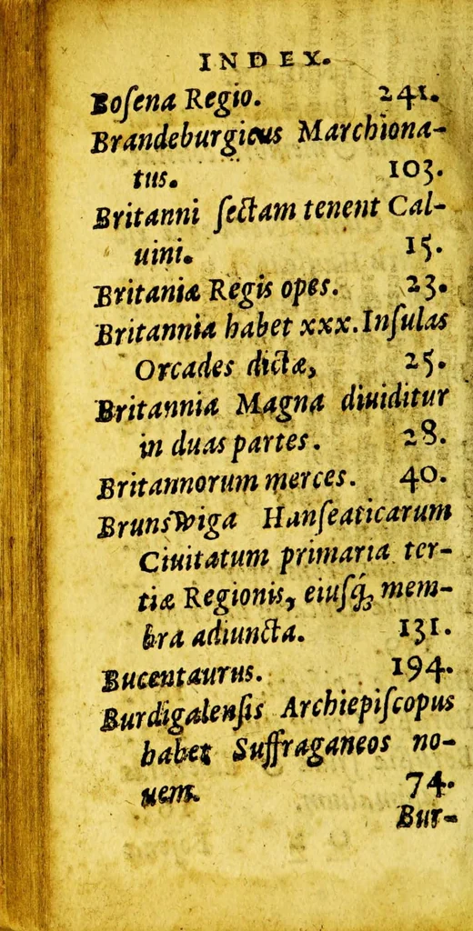 An illustration from Totius orbis terraru[m] regionum ciuitatu[m] fluuioru[m] montiu[m] syluaru[m] suis geminis nominibus expressis accurata descriptio, 1643, leaf 328