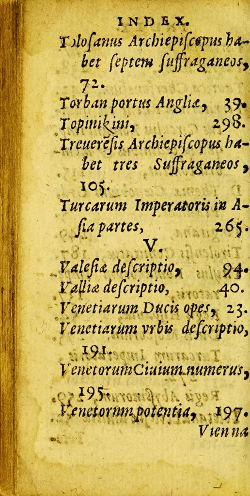 An illustration from Totius orbis terraru[m] regionum ciuitatu[m] fluuioru[m] montiu[m] syluaru[m] suis geminis nominibus expressis accurata descriptio, 1643, leaf 354