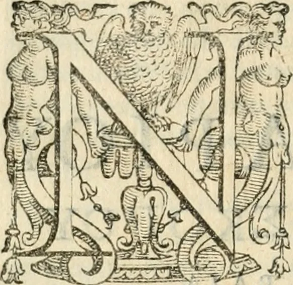 An illustration from Tou Hagiou Patros hemon Epiphaniou, episkopou Konstanteias Kyprou, Peri ton physiologon; tou autou Eis ta baia logos. Sancti patris nostri Epiphanii, Episcopi Constantiae Cypri, Ad physiologum; Eiusdem In die festo palmarum sermo, 1587, leaf 117