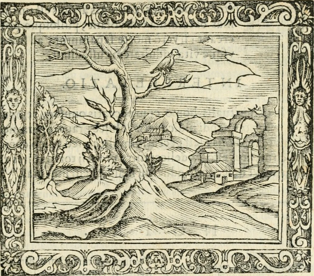 An illustration from Tou Hagiou Patros hemon Epiphaniou, episkopou Konstanteias Kyprou, Peri ton physiologon; tou autou Eis ta baia logos. Sancti patris nostri Epiphanii, Episcopi Constantiae Cypri, Ad physiologum; Eiusdem In die festo palmarum sermo, 1587, leaf 56