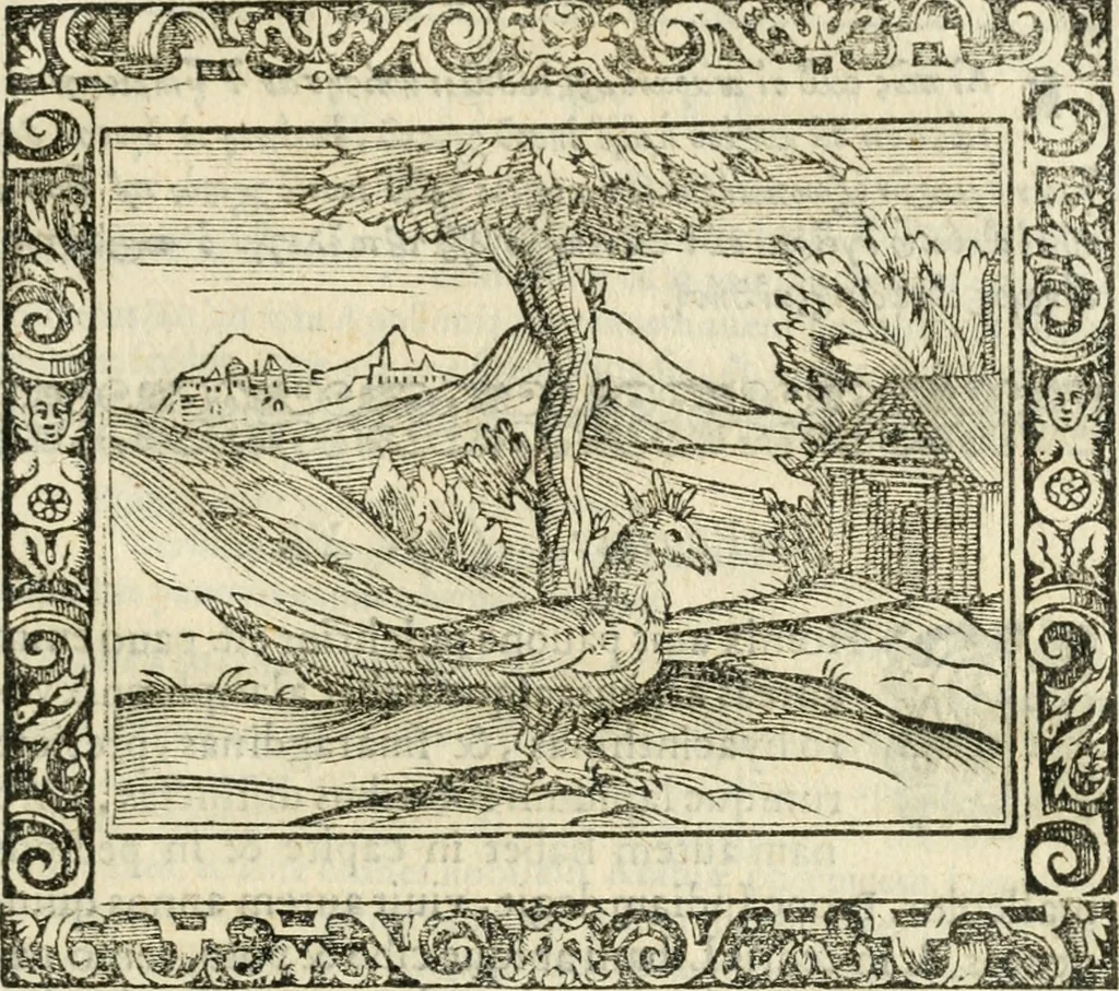 An illustration from Tou Hagiou Patros hemon Epiphaniou, episkopou Konstanteias Kyprou, Peri ton physiologon; tou autou Eis ta baia logos. Sancti patris nostri Epiphanii, Episcopi Constantiae Cypri, Ad physiologum; Eiusdem In die festo palmarum sermo, 1587, leaf 60