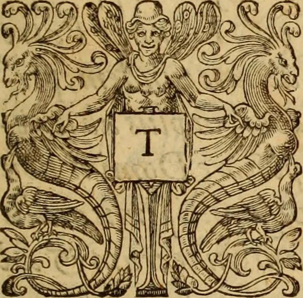 An illustration from Tou en agiois patros emon Athanasiou Archiepiskopou Alexandreias Ta euriskomena apanta. = B. Athanasii archiepiscopi Alexandrini Opera qvæ reperivntvr omnia, : in dvos tomos tribvta. Græce nunc primùm (ex Mss. Codd. Basil. Cantabrig. Palatm. & aliis) in lucem data, cum interpretatione Latine Petri Nannii ... Accesserunt fragmenta varia: notæ variarum lectionum: index triplex, 1601, leaf 14