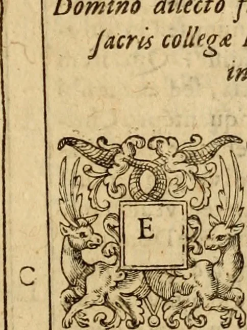 An illustration from Tou en agiois patros emon Athanasiou Archiepiskopou Alexandreias Ta euriskomena apanta. = B. Athanasii archiepiscopi Alexandrini Opera qvæ reperivntvr omnia, : in dvos tomos tribvta. Græce nunc primùm (ex Mss. Codd. Basil. Cantabrig. Palatm. & aliis) in lucem data, cum interpretatione Latine Petri Nannii ... Accesserunt fragmenta varia: notæ variarum lectionum: index triplex, 1601, leaf 468